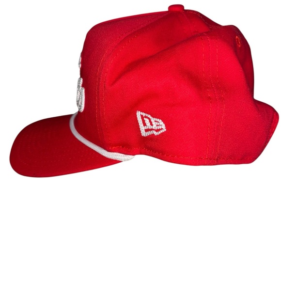 Men's Houston Rockets New Era Red Team Text Golfer Snapback Hat - Picture 2 of 5
